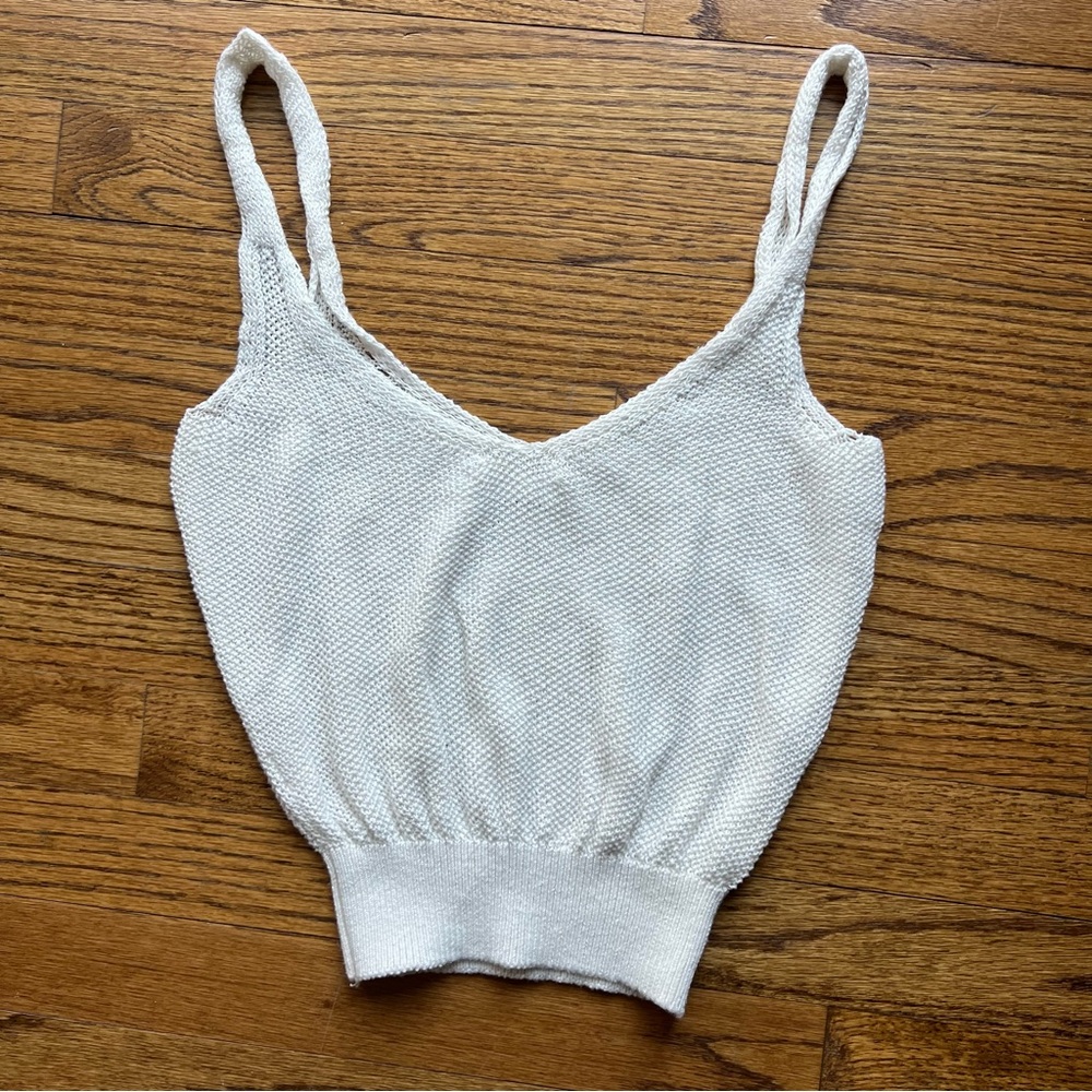 KNITITUDE crop little top/cami Cream size M. Perf Condition